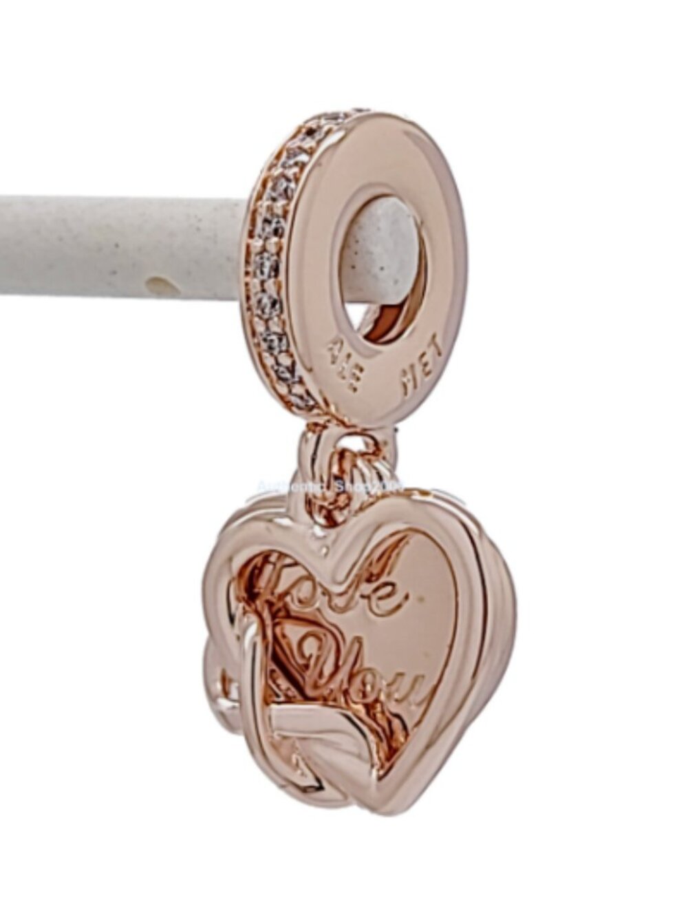 New Pandora S925 Rose Love You Infinity Heart Dangle Charm 789369C01
